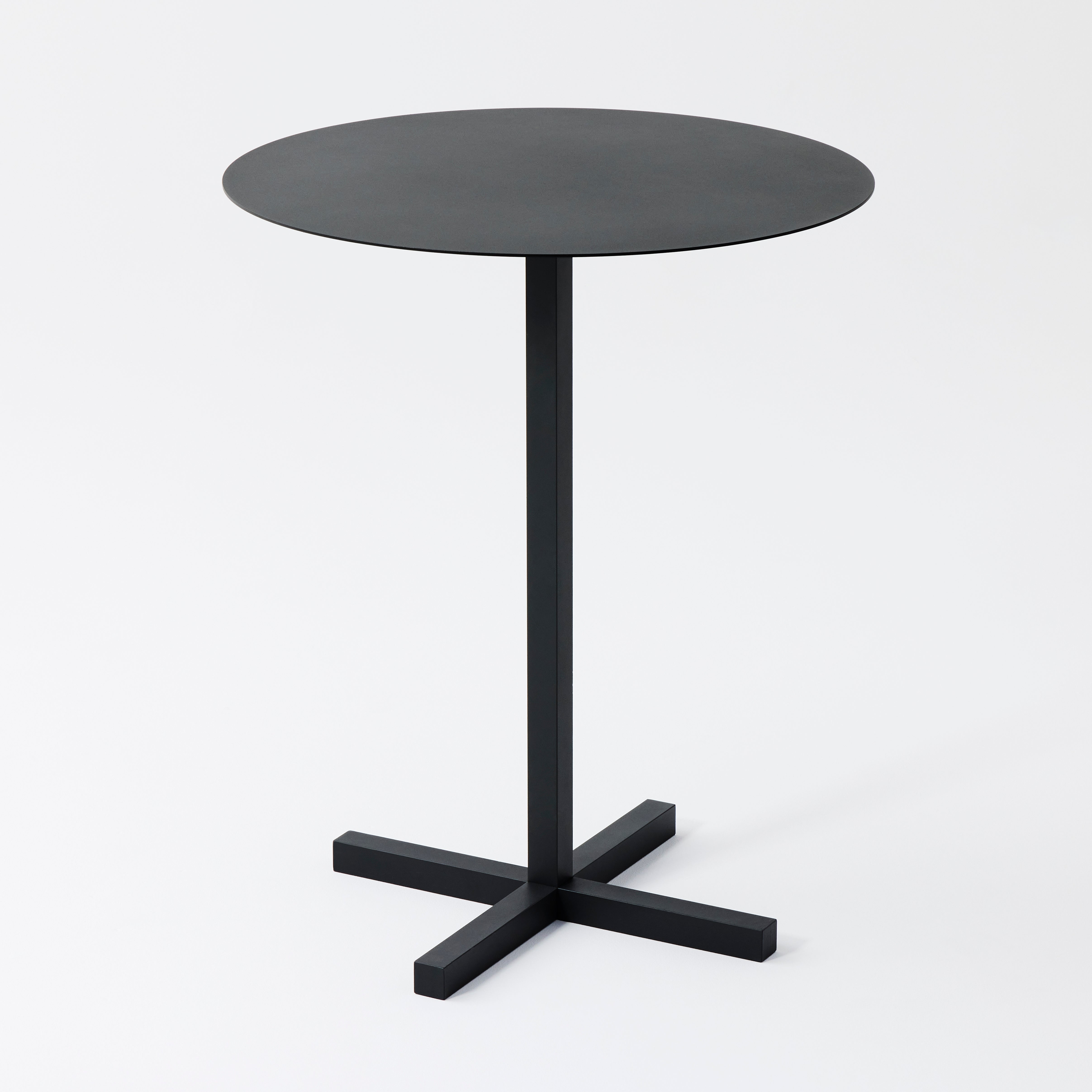 SOLID STEEL HIGH DINER TABLE ROUND