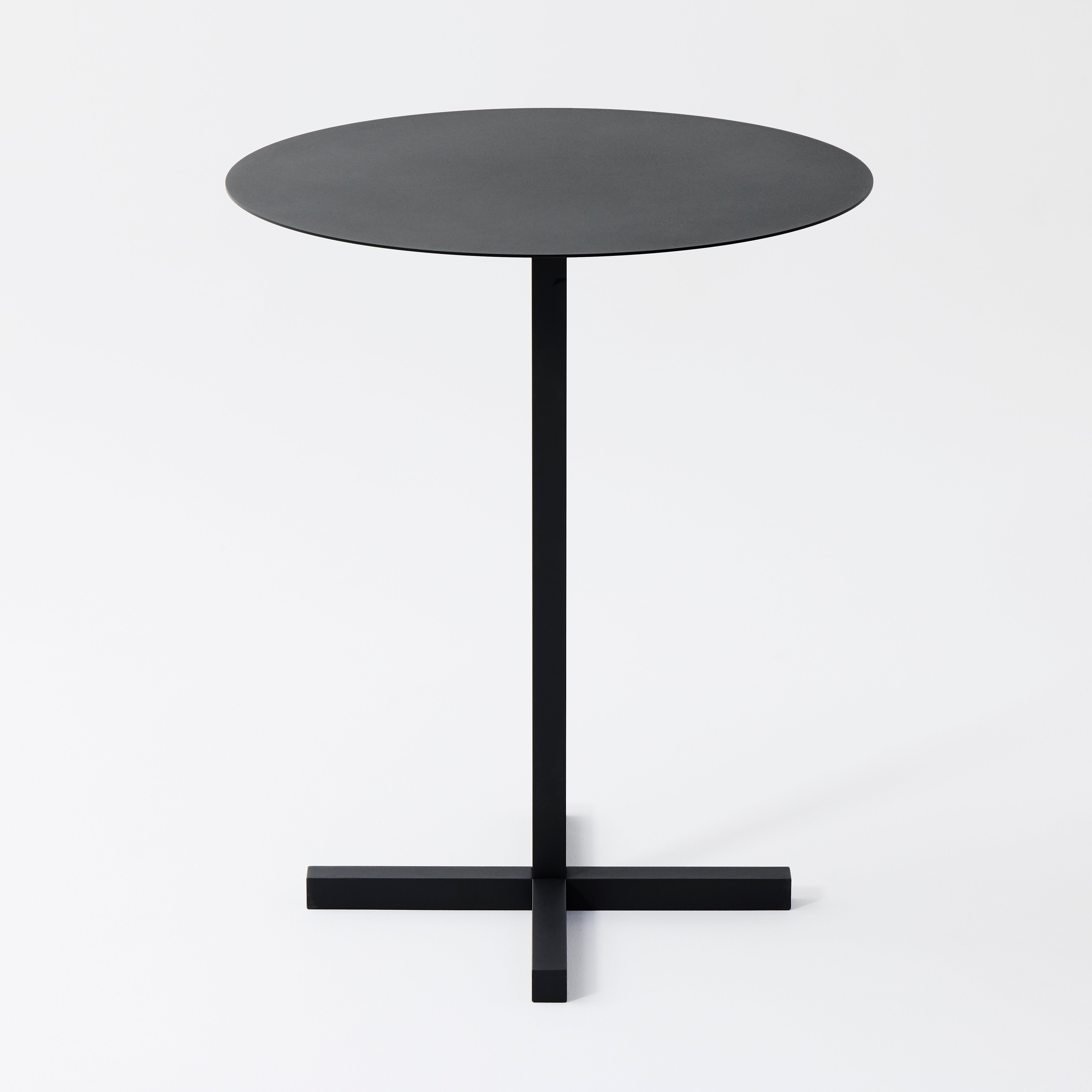 SOLID STEEL HIGH DINER TABLE ROUND