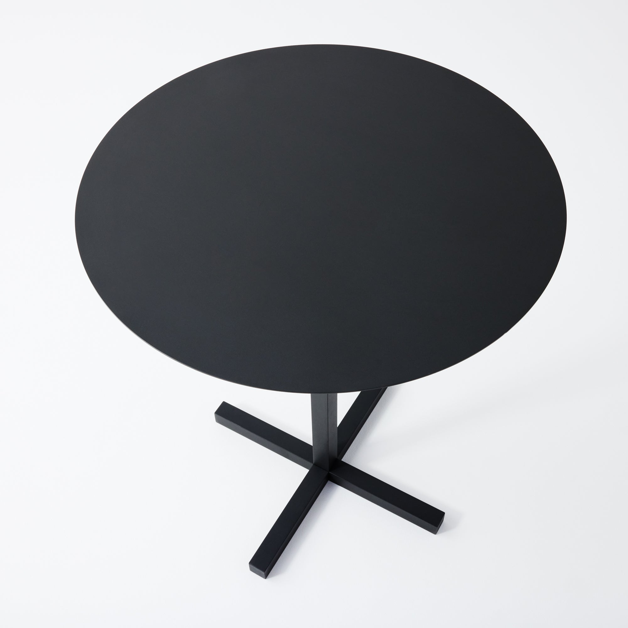 SOLID STEEL HIGH DINER TABLE ROUND