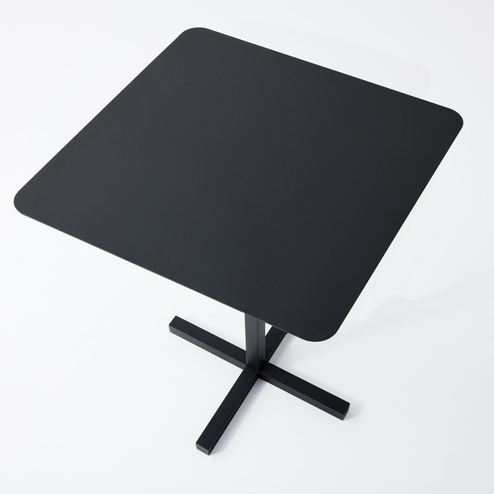 SOLID STEEL HIGH DINER TABLE SQUARE